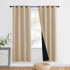 image:imageNICETOWN Full Shade Curtain Panel Energy Smart amp Noise Blocking Out Blackout Drape for Dining Room Window Thermal Insulated Guest Room Lined Window DressingSilver Gray 42 x 84 inchBiscotti Beige
