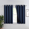 image:imageNICETOWN Full Shade Curtain Panel Energy Smart amp Noise Blocking Out Blackout Drape for Dining Room Window Thermal Insulated Guest Room Lined Window DressingSilver Gray 42 x 84 inchNavy