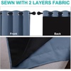 image:imageNICETOWN Full Shade Curtain Panel Energy Smart amp Noise Blocking Out Blackout Drape for Dining Room Window Thermal Insulated Guest Room Lined Window DressingSilver Gray 42 x 84 inchStone Blue