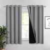 image:imageNICETOWN Full Shade Curtain Panel Energy Smart amp Noise Blocking Out Blackout Drape for Dining Room Window Thermal Insulated Guest Room Lined Window DressingSilver Gray 42 x 84 inchSilver Grey