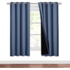 image:imageNICETOWN Full Shade Curtain Panel Energy Smart amp Noise Blocking Out Blackout Drape for Dining Room Window Thermal Insulated Guest Room Lined Window DressingSilver Gray 42 x 84 inchStone Blue
