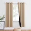 image:imageNICETOWN Full Shade Curtain Panel Energy Smart amp Noise Blocking Out Blackout Drape for Dining Room Window Thermal Insulated Guest Room Lined Window DressingSilver Gray 42 x 84 inchBiscotti Beige