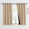 image:imageNICETOWN Full Shade Curtain Panel Energy Smart amp Noise Blocking Out Blackout Drape for Dining Room Window Thermal Insulated Guest Room Lined Window DressingSilver Gray 42 x 84 inchBiscotti Beige