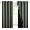 image:imageNICETOWN Full Shade Curtain Panel Energy Smart amp Noise Blocking Out Blackout Drape for Dining Room Window Thermal Insulated Guest Room Lined Window DressingSilver Gray 42 x 84 inchDark Mallard