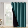 image:imageNICETOWN Full Shade Curtain Panel Energy Smart amp Noise Blocking Out Blackout Drape for Dining Room Window Thermal Insulated Guest Room Lined Window DressingSilver Gray 42 x 84 inchSea Teal