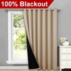 image:imageNICETOWN Full Shade Curtain Panel Energy Smart amp Noise Blocking Out Blackout Drape for Dining Room Window Thermal Insulated Guest Room Lined Window DressingSilver Gray 42 x 84 inchBiscotti Beige