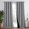 image:imageNICETOWN Full Shade Curtain Panel Energy Smart amp Noise Blocking Out Blackout Drape for Dining Room Window Thermal Insulated Guest Room Lined Window DressingSilver Gray 42 x 84 inchSilver Grey