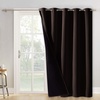 image:imageNICETOWN Full Shade Curtain Panel Energy Smart amp Noise Blocking Out Blackout Drape for Dining Room Window Thermal Insulated Guest Room Lined Window DressingSilver Gray 42 x 84 inchBrown