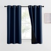 image:imageNICETOWN Full Shade Curtain Panel Energy Smart amp Noise Blocking Out Blackout Drape for Dining Room Window Thermal Insulated Guest Room Lined Window DressingSilver Gray 42 x 84 inchNavy