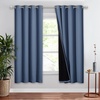 image:imageNICETOWN Full Shade Curtain Panel Energy Smart amp Noise Blocking Out Blackout Drape for Dining Room Window Thermal Insulated Guest Room Lined Window DressingSilver Gray 42 x 84 inchStone Blue