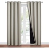 image:imageNICETOWN Full Shade Curtain Panel Energy Smart amp Noise Blocking Out Blackout Drape for Dining Room Window Thermal Insulated Guest Room Lined Window DressingSilver Gray 42 x 84 inchNatural