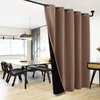 image:imageNICETOWN Full Shade Curtain Panel Energy Smart amp Noise Blocking Out Blackout Drape for Dining Room Window Thermal Insulated Guest Room Lined Window DressingSilver Gray 42 x 84 inchCappuccino