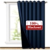 image:imageNICETOWN Full Shade Curtain Panel Energy Smart amp Noise Blocking Out Blackout Drape for Dining Room Window Thermal Insulated Guest Room Lined Window DressingSilver Gray 42 x 84 inchNavy