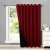 image:imageNICETOWN Full Shade Curtain Panel Energy Smart amp Noise Blocking Out Blackout Drape for Dining Room Window Thermal Insulated Guest Room Lined Window DressingSilver Gray 42 x 84 inchBurgundy Red