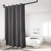 image:imageNICETOWN Full Shade Curtain Panel Energy Smart amp Noise Blocking Out Blackout Drape for Dining Room Window Thermal Insulated Guest Room Lined Window DressingSilver Gray 42 x 84 inchGrey