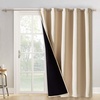 image:imageNICETOWN Full Shade Curtain Panel Energy Smart amp Noise Blocking Out Blackout Drape for Dining Room Window Thermal Insulated Guest Room Lined Window DressingSilver Gray 42 x 84 inchBiscotti Beige