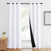 image:imageNICETOWN Full Shade Curtain Panel Energy Smart amp Noise Blocking Out Blackout Drape for Dining Room Window Thermal Insulated Guest Room Lined Window DressingSilver Gray 42 x 84 inchPure White