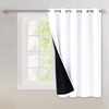 image:imageNICETOWN Full Shade Curtain Panel Energy Smart amp Noise Blocking Out Blackout Drape for Dining Room Window Thermal Insulated Guest Room Lined Window DressingSilver Gray 42 x 84 inchPure White