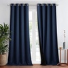 image:imageNICETOWN Full Shade Curtain Panel Energy Smart amp Noise Blocking Out Blackout Drape for Dining Room Window Thermal Insulated Guest Room Lined Window DressingSilver Gray 42 x 84 inchNavy