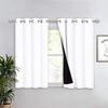 image:imageNICETOWN Full Shade Curtain Panel Energy Smart amp Noise Blocking Out Blackout Drape for Dining Room Window Thermal Insulated Guest Room Lined Window DressingSilver Gray 42 x 84 inchPure White
