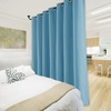 image:imageNICETOWN Full Shade Curtain Panel Energy Smart amp Noise Blocking Out Blackout Drape for Dining Room Window Thermal Insulated Guest Room Lined Window DressingSilver Gray 42 x 84 inchTeal Blue