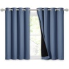 image:imageNICETOWN Full Shade Curtain Panel Energy Smart amp Noise Blocking Out Blackout Drape for Dining Room Window Thermal Insulated Guest Room Lined Window DressingSilver Gray 42 x 84 inchStone Blue