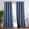 image:imageNICETOWN Full Shade Curtain Panel Energy Smart amp Noise Blocking Out Blackout Drape for Dining Room Window Thermal Insulated Guest Room Lined Window DressingSilver Gray 42 x 84 inchStone Blue