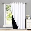 image:imageNICETOWN Full Shade Curtain Panel Energy Smart amp Noise Blocking Out Blackout Drape for Dining Room Window Thermal Insulated Guest Room Lined Window DressingSilver Gray 42 x 84 inchPure White