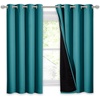 image:imageNICETOWN Full Shade Curtain Panel Energy Smart amp Noise Blocking Out Blackout Drape for Dining Room Window Thermal Insulated Guest Room Lined Window DressingSilver Gray 42 x 84 inchPeacock Teal
