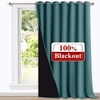 image:imageNICETOWN Full Shade Curtain Panel Energy Smart amp Noise Blocking Out Blackout Drape for Dining Room Window Thermal Insulated Guest Room Lined Window DressingSilver Gray 42 x 84 inchSea Teal