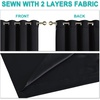 image:imageNICETOWN Full Shade Curtain Panel Energy Smart amp Noise Blocking Out Blackout Drape for Dining Room Window Thermal Insulated Guest Room Lined Window DressingSilver Gray 42 x 84 inchBlack