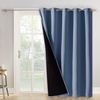 image:imageNICETOWN Full Shade Curtain Panel Energy Smart amp Noise Blocking Out Blackout Drape for Dining Room Window Thermal Insulated Guest Room Lined Window DressingSilver Gray 42 x 84 inchStone Blue