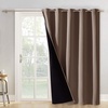 image:imageNICETOWN Full Shade Curtain Panel Energy Smart amp Noise Blocking Out Blackout Drape for Dining Room Window Thermal Insulated Guest Room Lined Window DressingSilver Gray 42 x 84 inchCappuccino