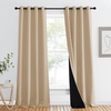 image:imageNICETOWN Full Shade Curtain Panel Energy Smart amp Noise Blocking Out Blackout Drape for Dining Room Window Thermal Insulated Guest Room Lined Window DressingSilver Gray 42 x 84 inchBiscotti Beige