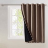 image:imageNICETOWN Full Shade Curtain Panel Energy Smart amp Noise Blocking Out Blackout Drape for Dining Room Window Thermal Insulated Guest Room Lined Window DressingSilver Gray 42 x 84 inchCappuccino