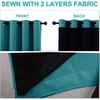 image:imageNICETOWN Full Shade Curtain Panel Energy Smart amp Noise Blocking Out Blackout Drape for Dining Room Window Thermal Insulated Guest Room Lined Window DressingSilver Gray 42 x 84 inchPeacock Teal