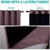 image:imageNICETOWN Full Shade Curtain Panel Energy Smart amp Noise Blocking Out Blackout Drape for Dining Room Window Thermal Insulated Guest Room Lined Window DressingSilver Gray 42 x 84 inchDry Rose