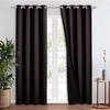 image:imageNICETOWN Full Shade Curtain Panel Energy Smart amp Noise Blocking Out Blackout Drape for Dining Room Window Thermal Insulated Guest Room Lined Window DressingSilver Gray 42 x 84 inchBrown