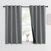image:imageNICETOWN Full Shade Curtain Panel Energy Smart amp Noise Blocking Out Blackout Drape for Dining Room Window Thermal Insulated Guest Room Lined Window DressingSilver Gray 42 x 84 inchSilver Grey