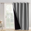 image:imageNICETOWN Full Shade Curtain Panel Energy Smart amp Noise Blocking Out Blackout Drape for Dining Room Window Thermal Insulated Guest Room Lined Window DressingSilver Gray 42 x 84 inchSilver Grey