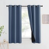 image:imageNICETOWN Full Shade Curtain Panel Energy Smart amp Noise Blocking Out Blackout Drape for Dining Room Window Thermal Insulated Guest Room Lined Window DressingSilver Gray 42 x 84 inchStone Blue