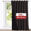 image:imageNICETOWN Full Shade Curtain Panel Energy Smart amp Noise Blocking Out Blackout Drape for Dining Room Window Thermal Insulated Guest Room Lined Window DressingSilver Gray 42 x 84 inchBrown