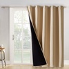 image:imageNICETOWN Full Shade Curtain Panel Energy Smart amp Noise Blocking Out Blackout Drape for Dining Room Window Thermal Insulated Guest Room Lined Window DressingSilver Gray 42 x 84 inchBiscotti Beige