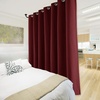 image:imageNICETOWN Full Shade Curtain Panel Energy Smart amp Noise Blocking Out Blackout Drape for Dining Room Window Thermal Insulated Guest Room Lined Window DressingSilver Gray 42 x 84 inchBurgundy Red