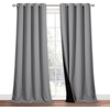 image:imageNICETOWN Full Shade Curtain Panel Energy Smart amp Noise Blocking Out Blackout Drape for Dining Room Window Thermal Insulated Guest Room Lined Window DressingSilver Gray 42 x 84 inchSilver Grey