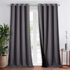 image:imageNICETOWN Full Shade Curtain Panel Energy Smart amp Noise Blocking Out Blackout Drape for Dining Room Window Thermal Insulated Guest Room Lined Window DressingSilver Gray 42 x 84 inchGrey