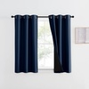 image:imageNICETOWN Full Shade Curtain Panel Energy Smart amp Noise Blocking Out Blackout Drape for Dining Room Window Thermal Insulated Guest Room Lined Window DressingSilver Gray 42 x 84 inchNavy