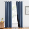 image:imageNICETOWN Full Shade Curtain Panel Energy Smart amp Noise Blocking Out Blackout Drape for Dining Room Window Thermal Insulated Guest Room Lined Window DressingSilver Gray 42 x 84 inchStone Blue