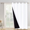 image:imageNICETOWN Full Shade Curtain Panel Energy Smart amp Noise Blocking Out Blackout Drape for Dining Room Window Thermal Insulated Guest Room Lined Window DressingSilver Gray 42 x 84 inchPure White