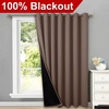 image:imageNICETOWN Full Shade Curtain Panel Energy Smart amp Noise Blocking Out Blackout Drape for Dining Room Window Thermal Insulated Guest Room Lined Window DressingSilver Gray 42 x 84 inchCappuccino